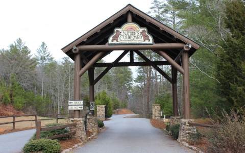 22 Davis Walker Ridge Mineral Bluff, GA 30559 - Photo 2 of 23 a view of a brick house with a small yard and large trees
