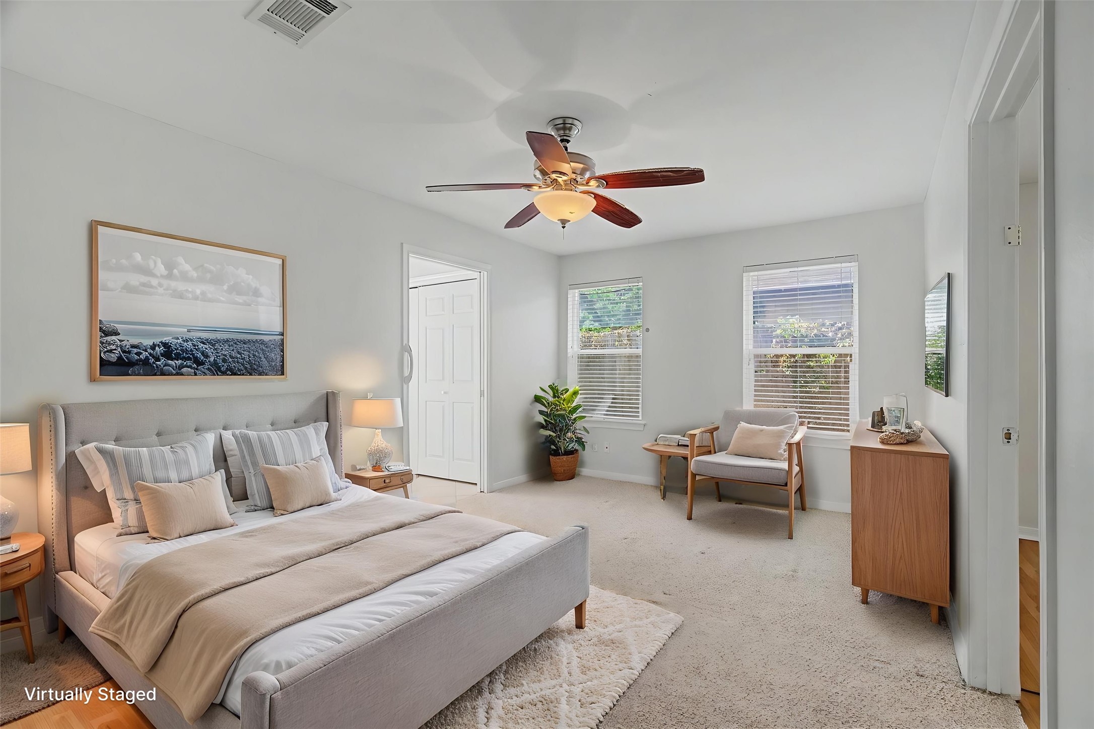 413 Farrer Street Angleton, TX 77515 - Photo 29 of 43 a bedroom with furniture and a large window