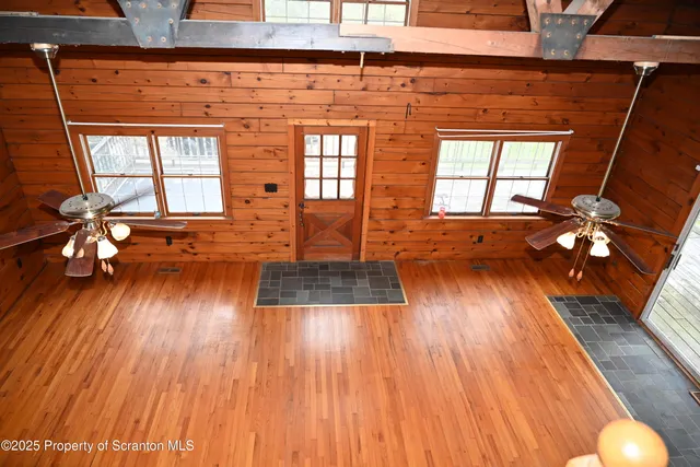 a patio with table and chairs