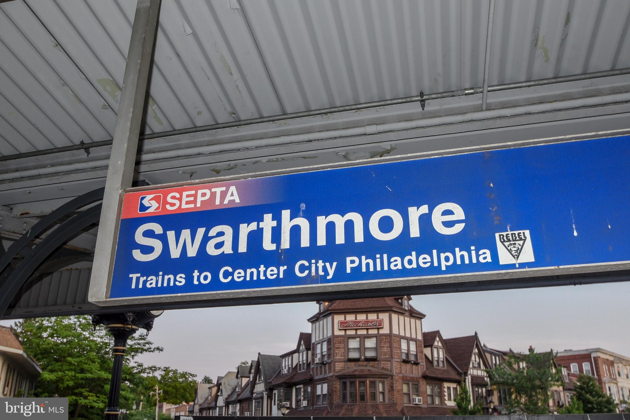 307 Rutgers Avenue Swarthmore, PA 19081 - Photo 36 of 42 SEPTA Train in Center of Town