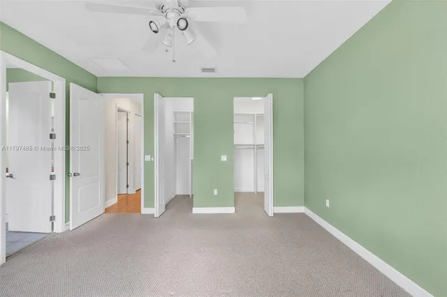 a view of a room with an empty space