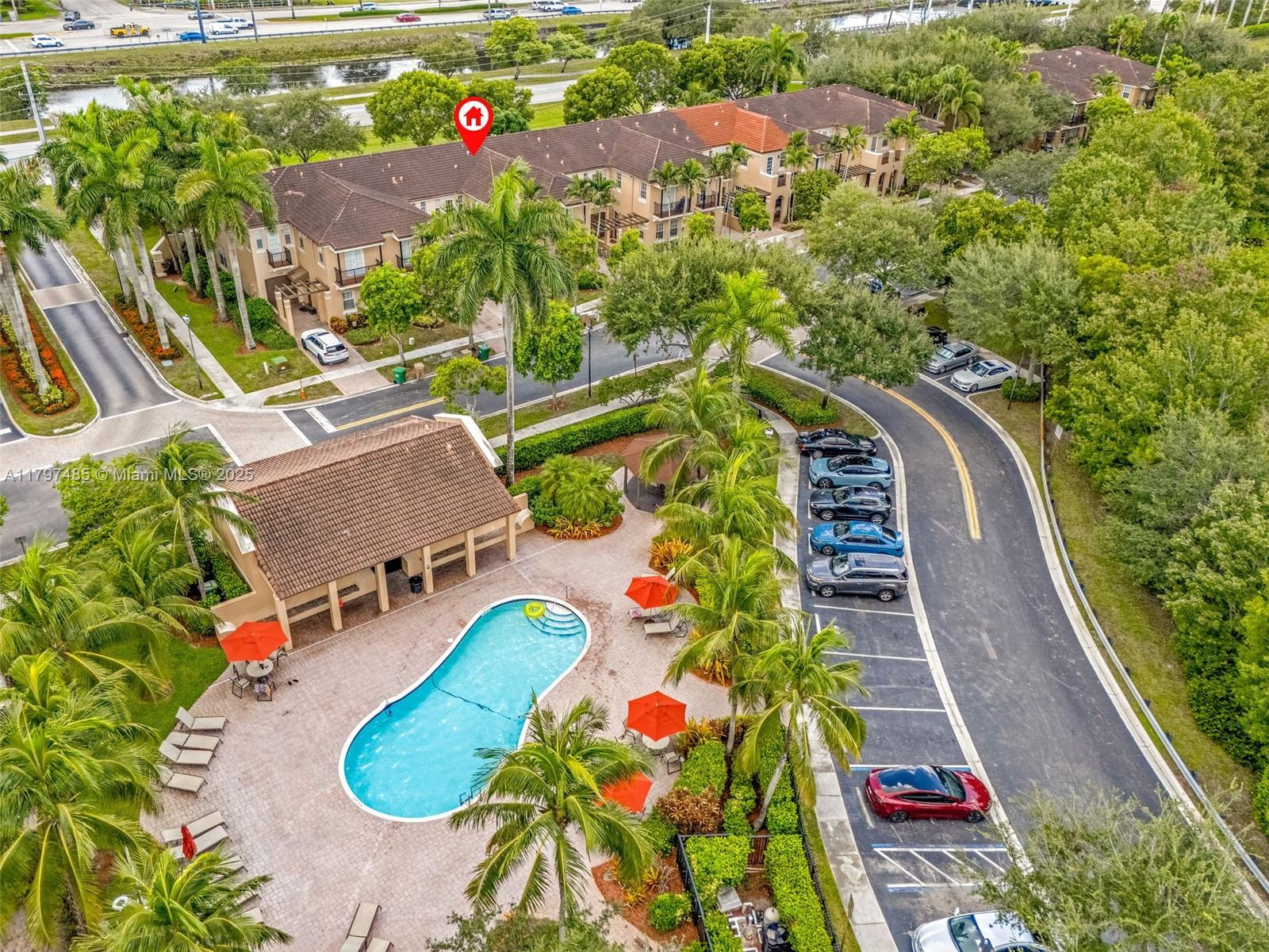 8706 Blaze Court Davie, FL 33328 - Photo 33 of 44 an aerial view of house with yard