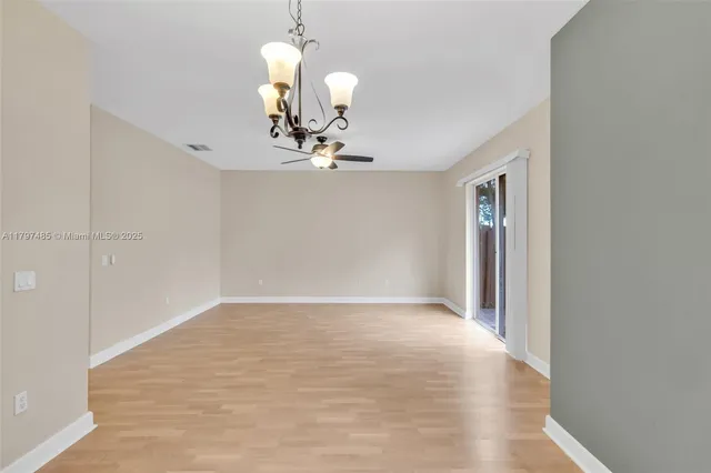 a view of a livingroom with a chandelier