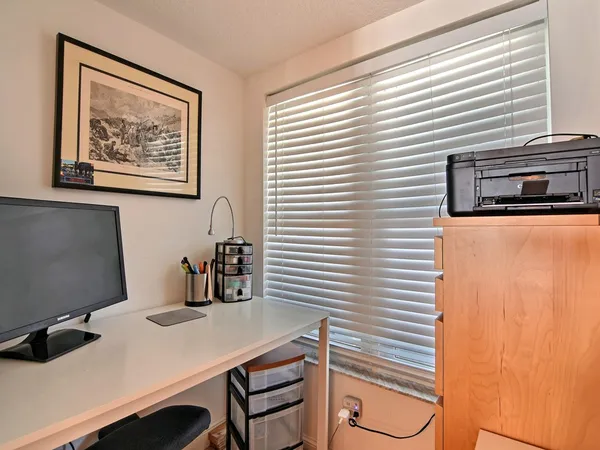 a view of a bike garage with a bike