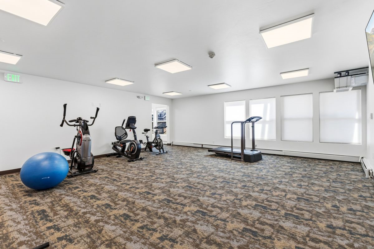 89410 Ryan Gulch Road, Unit 208 Silverthorne, CO 80498 - Photo 21 of 30 a view of a room with gym equipment
