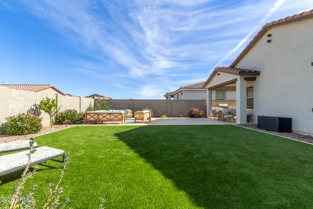 a view of outdoor space with seating