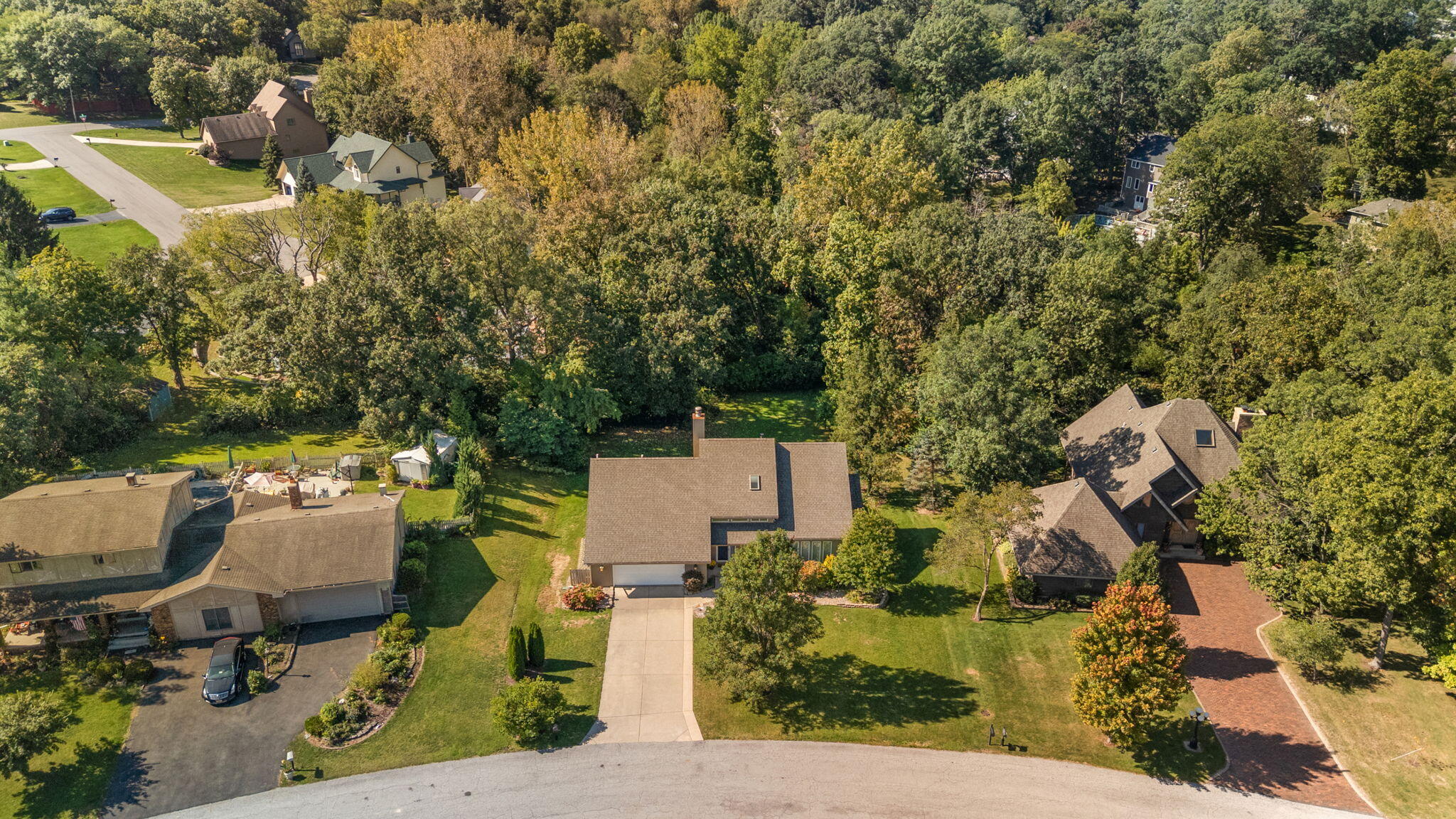 8748 Durbin Lane Crown Point, IN 46307 - Photo 46 of 47 an aerial view of a house with a yard basket ball court and outdoor seating