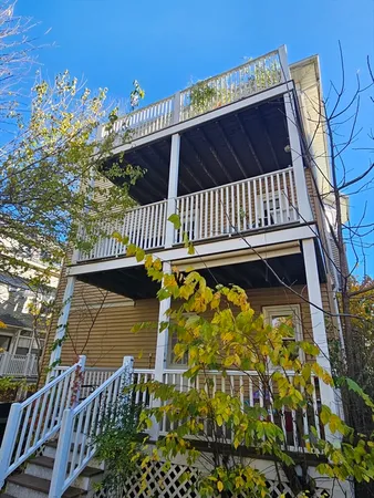 a view of balcony with a garden