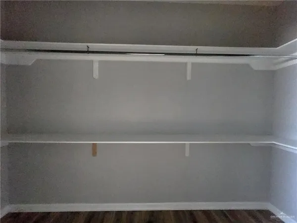 a close view of closet