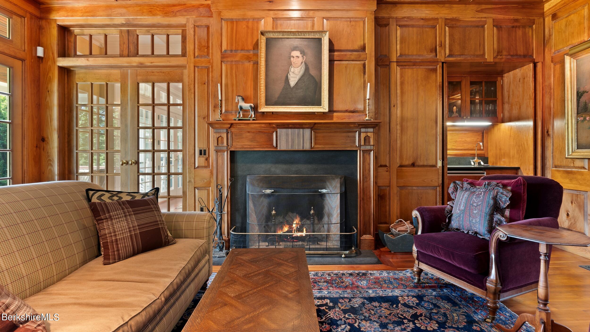 37 Main Road Tyringham, MA 01238 - Photo 23 of 56 Fireplace in library