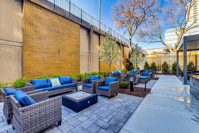 a view of a garden with a backyard