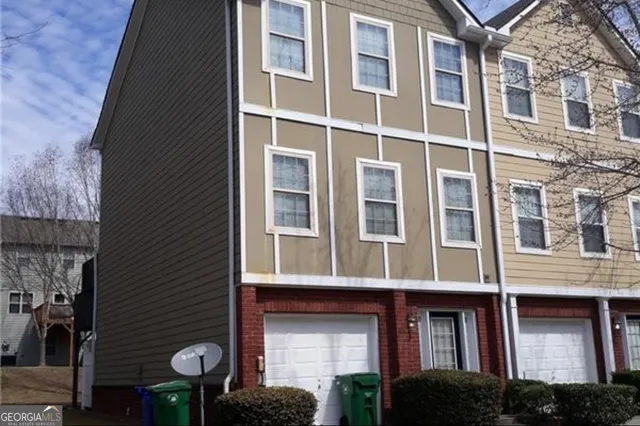 a front view of a building