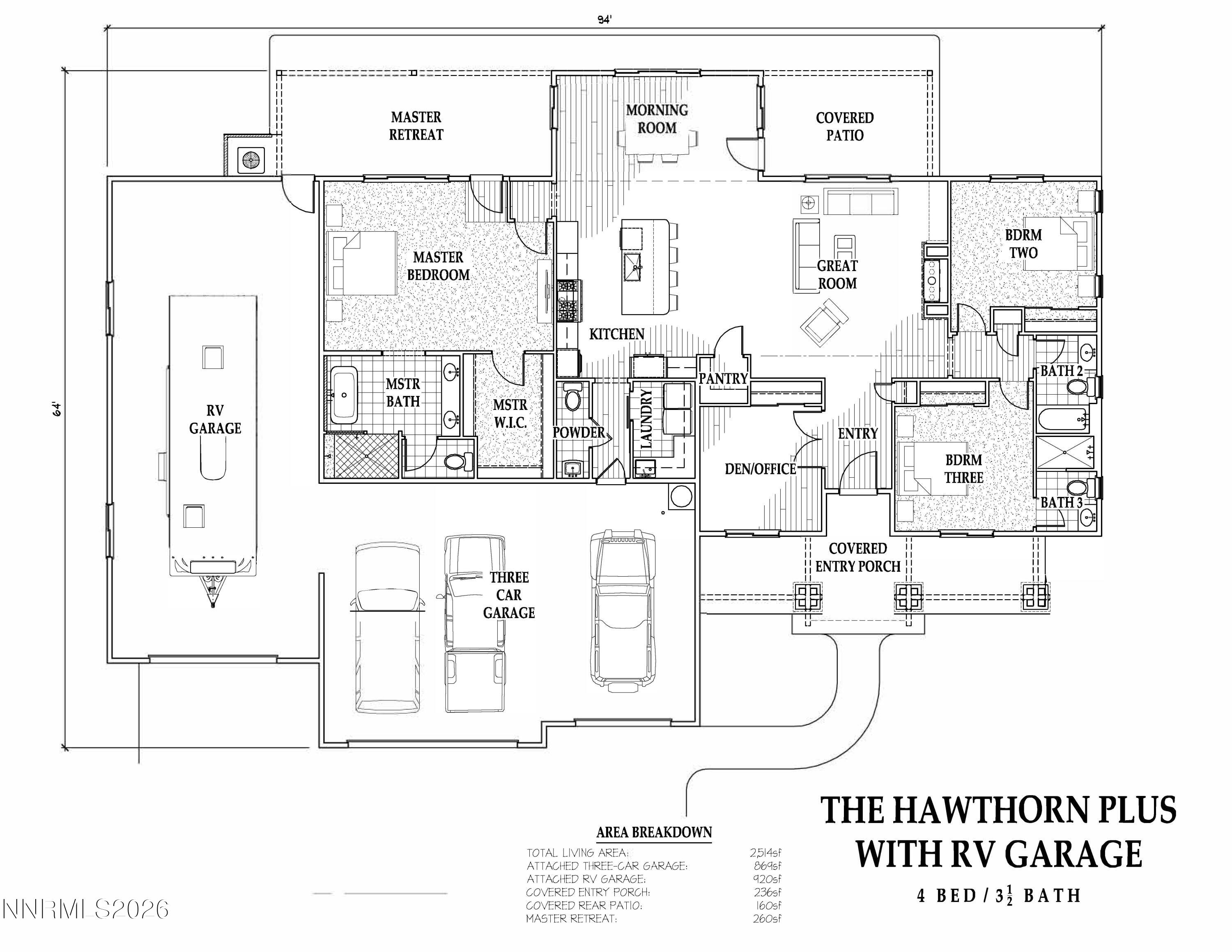 1063 Log Cabin Road Gardnerville, NV 89410 - Photo 2 of 2 THE HAWTHORN PLUS W RV 2514