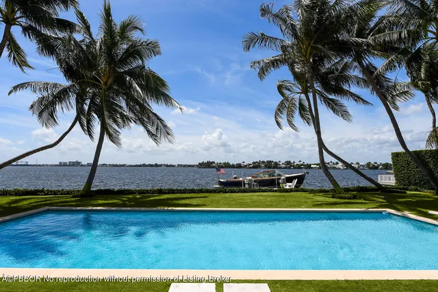 a view of swimming pool and yard