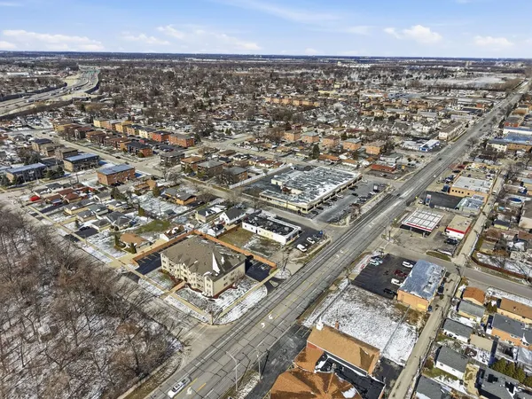 an aerial view of a city
