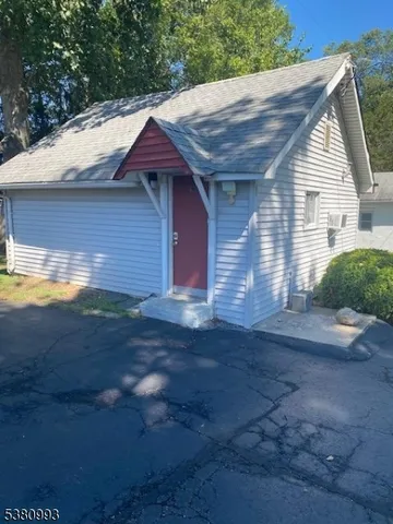 a view of backyard of house