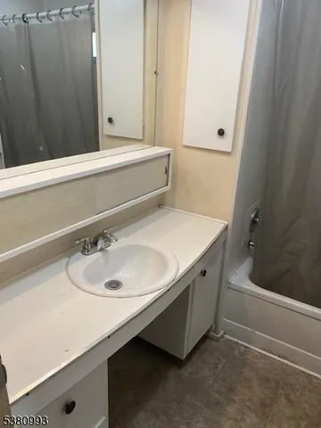 a bathroom with a sink and a bathtub
