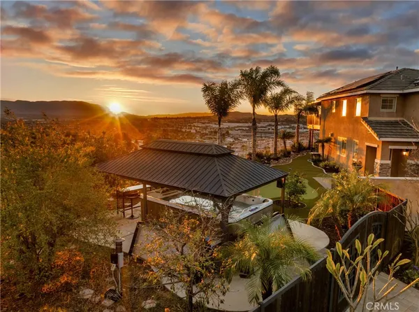 a view of a terrace with a lake view