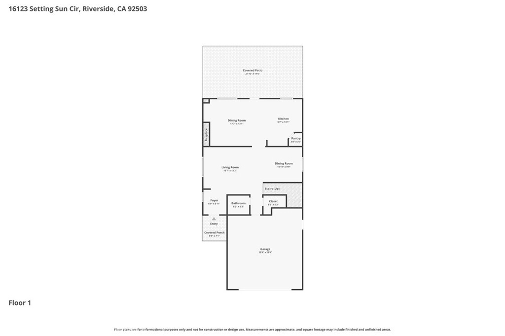 16123 Setting Sun Circle Riverside, CA 92503 - Photo 66 of 67 FLOORPLAN - 1st Floor