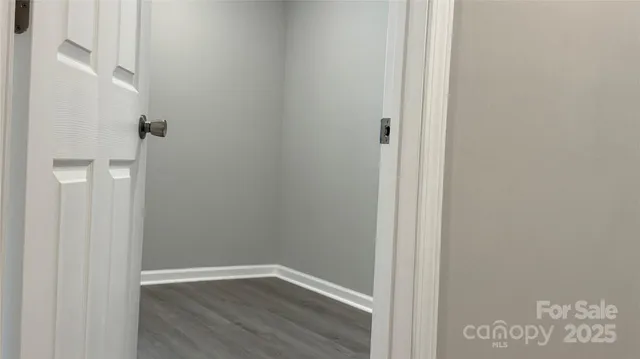 a view of small space with window