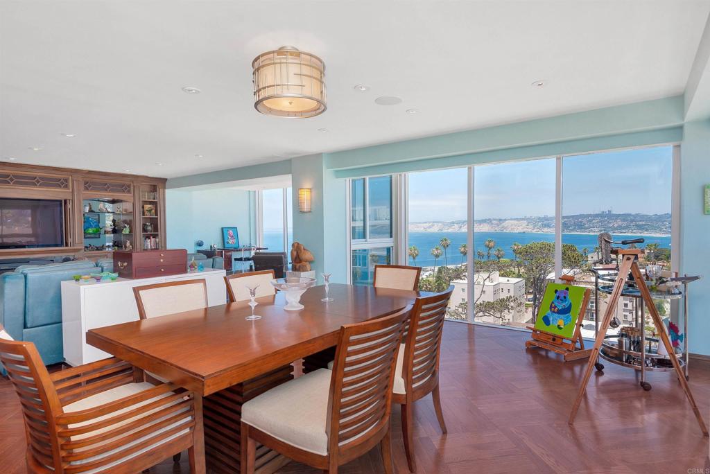 939 Coast Boulevard La Jolla, CA 92037 - Photo 13 of 36 a view of a dining room with furniture window and outside view