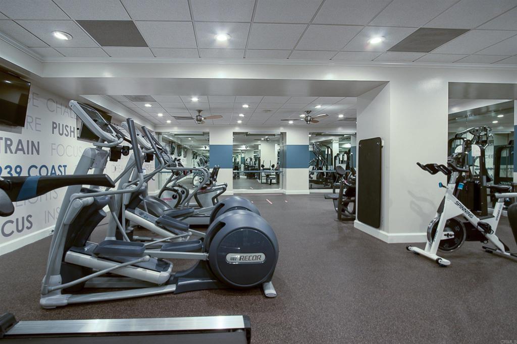 939 Coast Boulevard La Jolla, CA 92037 - Photo 34 of 36 a view of a room with gym equipment