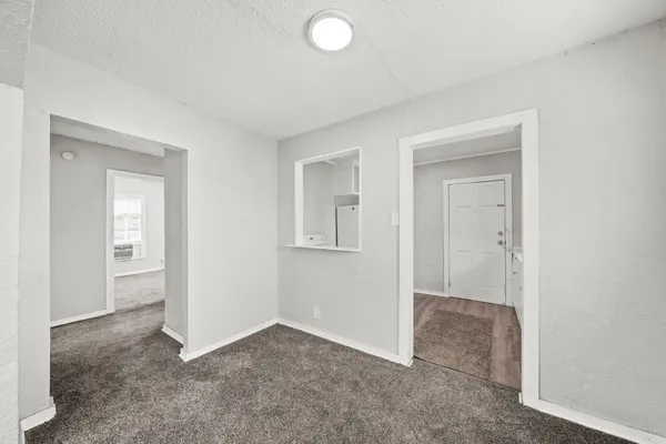 an empty room with a window