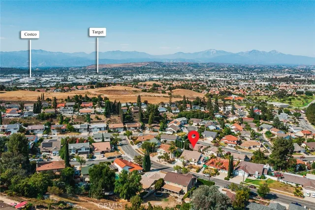an aerial view of multiple house
