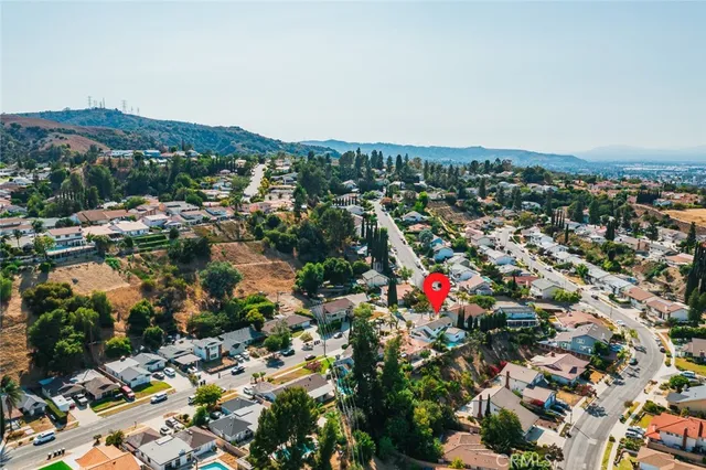 an aerial view of a city