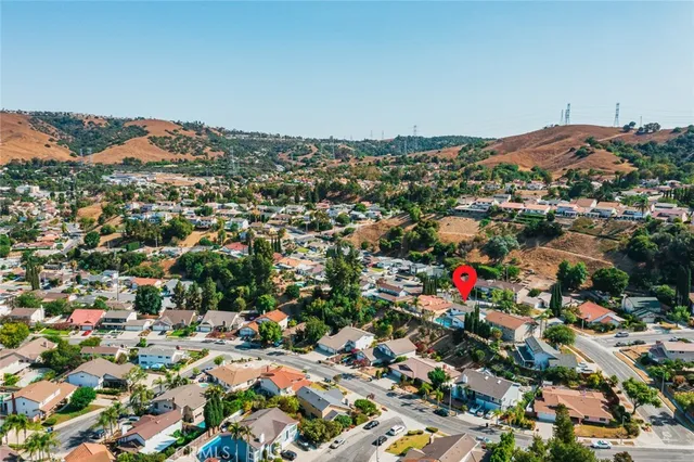 an aerial view of multiple house