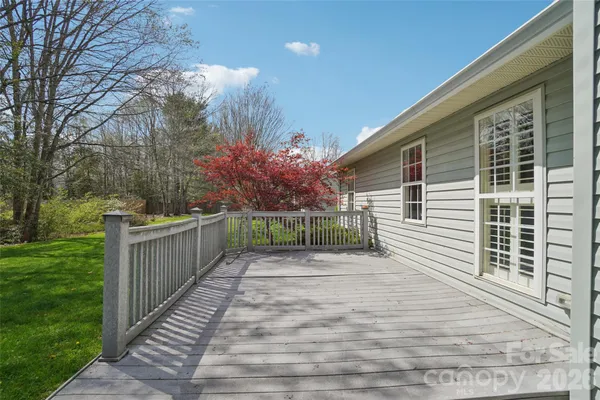 a view of a porch with a yard