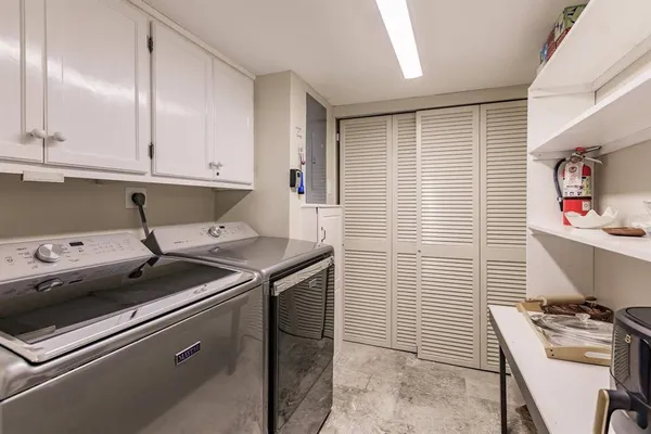 a room with storage and utility