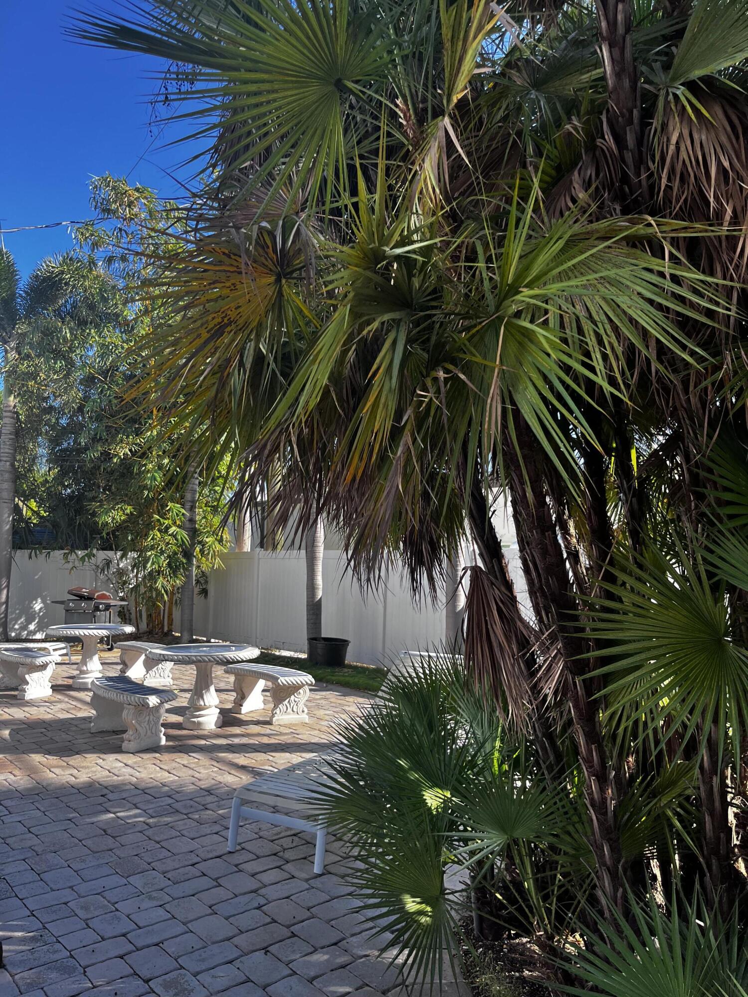 224 Conniston Road, Unit 3 West Palm Beach, FL 33405 - Photo 8 of 12 a view of backyard with swimming pool and trees