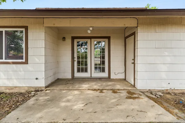 a view of a front door of a house