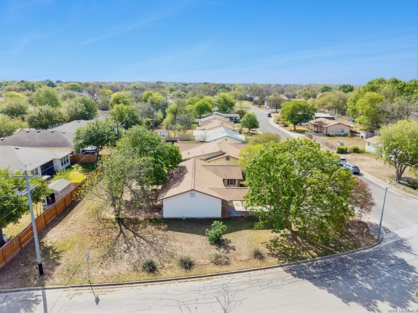 an aerial view of multiple house
