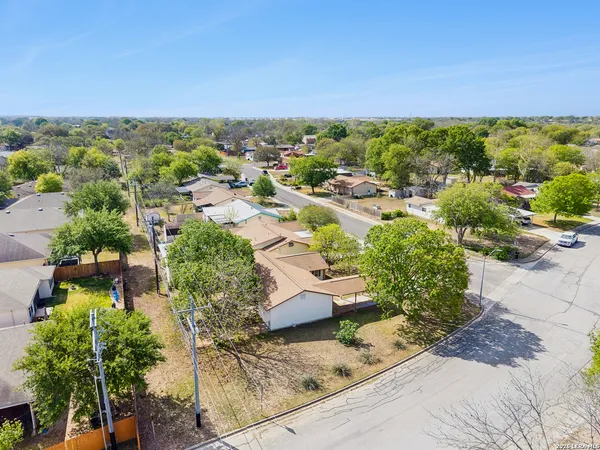 an aerial view of multiple house