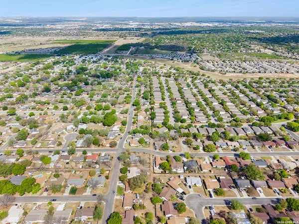 a view of a city with an ocean beach