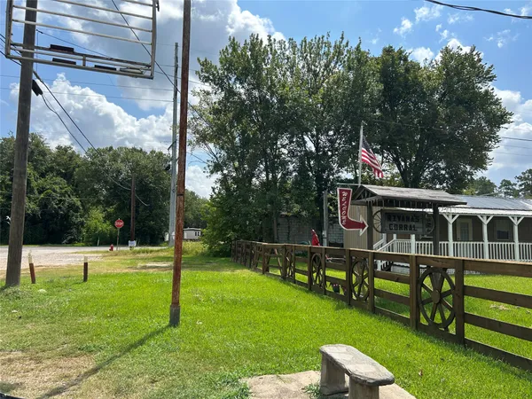 a view of a park with swings