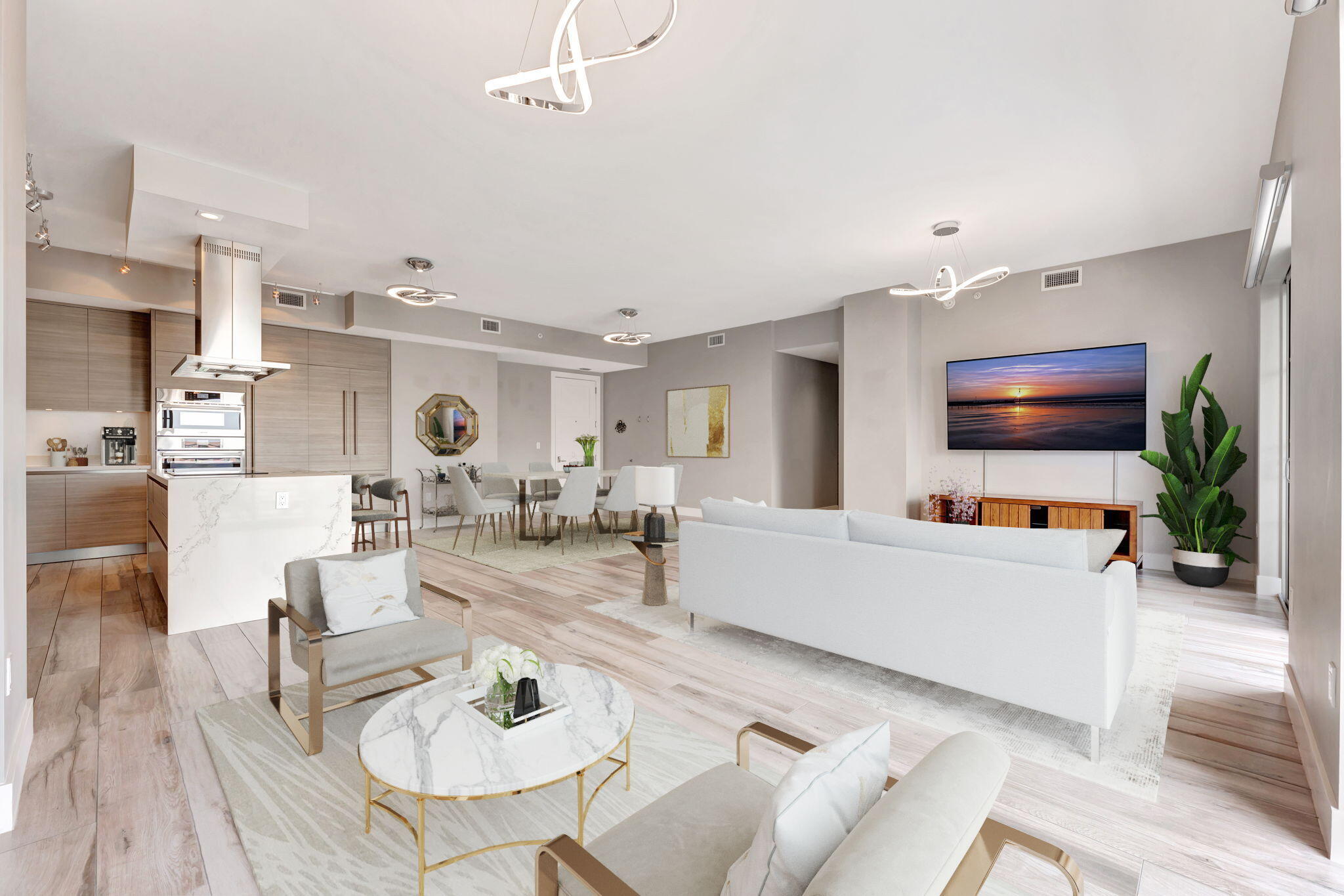 155 East Boca Raton Road, Unit 719 Boca Raton, FL 33432 - Photo 13 of 102 a living room with furniture and a flat screen tv