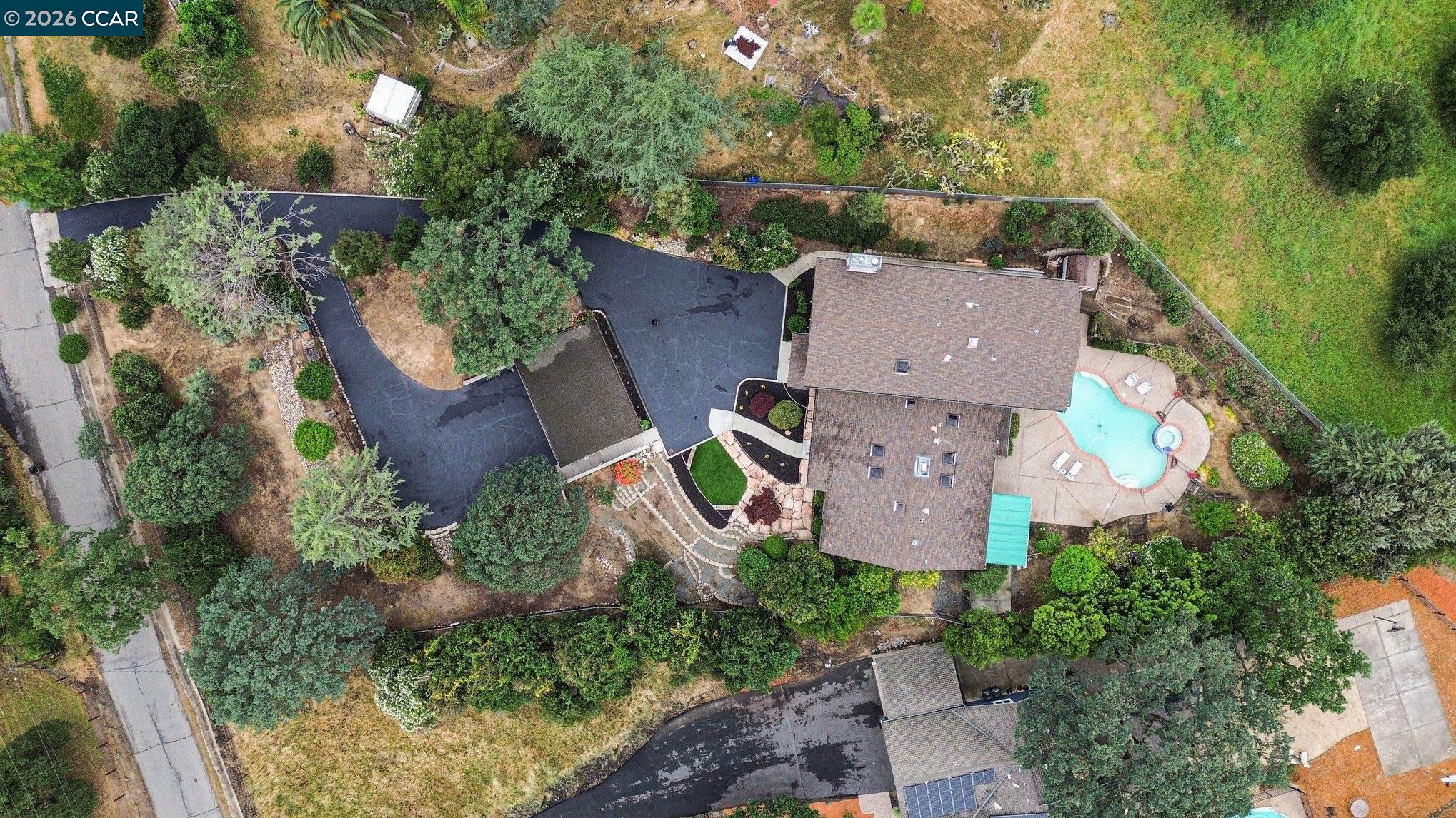 4885 Milden Road Martinez, CA 94553 - Photo 50 of 52 an aerial view of a house with outdoor space and street view