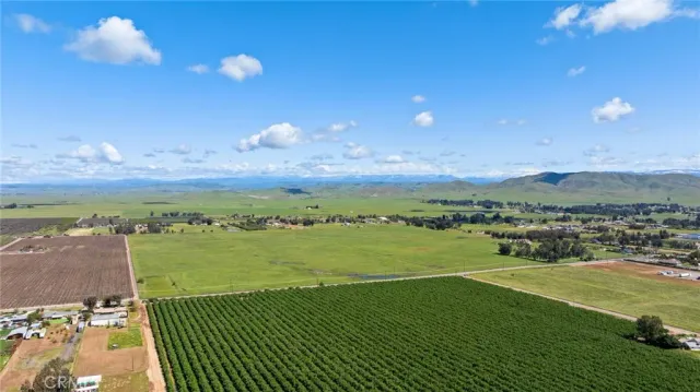 a view of an ocean and a building