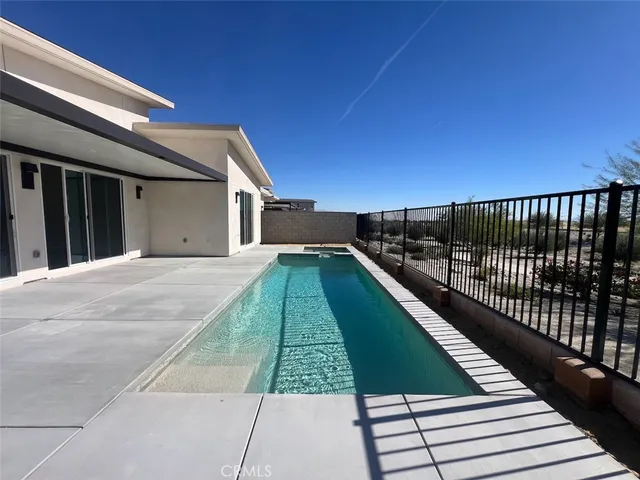 a view of a terrace with seating space
