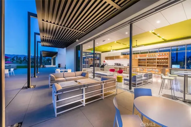 a outdoor space with furniture