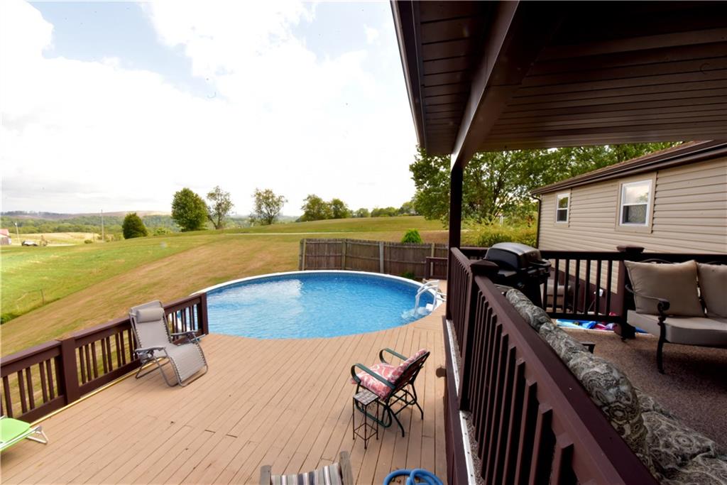 401 Malone Ridge Road Washington, PA 15301 - Photo 10 of 23 Welcome to the Back Deck!! There's a ton of space ABOVE Ground Pool 24' Round Pump and filter less then 3 years old New liner with-in the last two years.. Additional space at Pool Side
