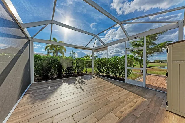 an aerial view of houses with outdoor space