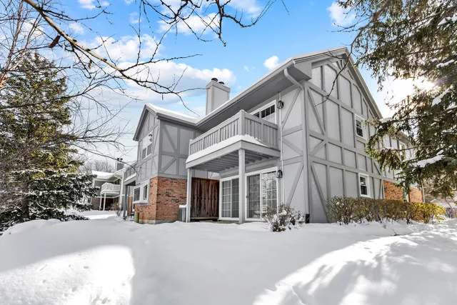 a view of a building with a street