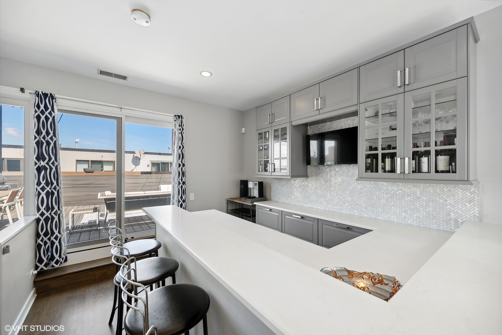 222 South Racine Avenue, Unit 48 Chicago, IL 60607 - Photo 13 of 21 a kitchen with stainless steel appliances granite countertop a sink and a refrigerator