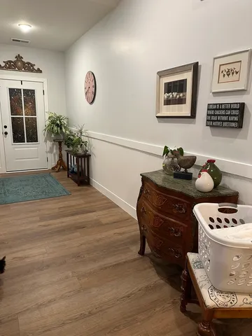 a room with furniture and a window