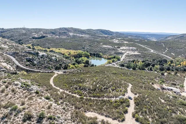 a view of a large building with a city view