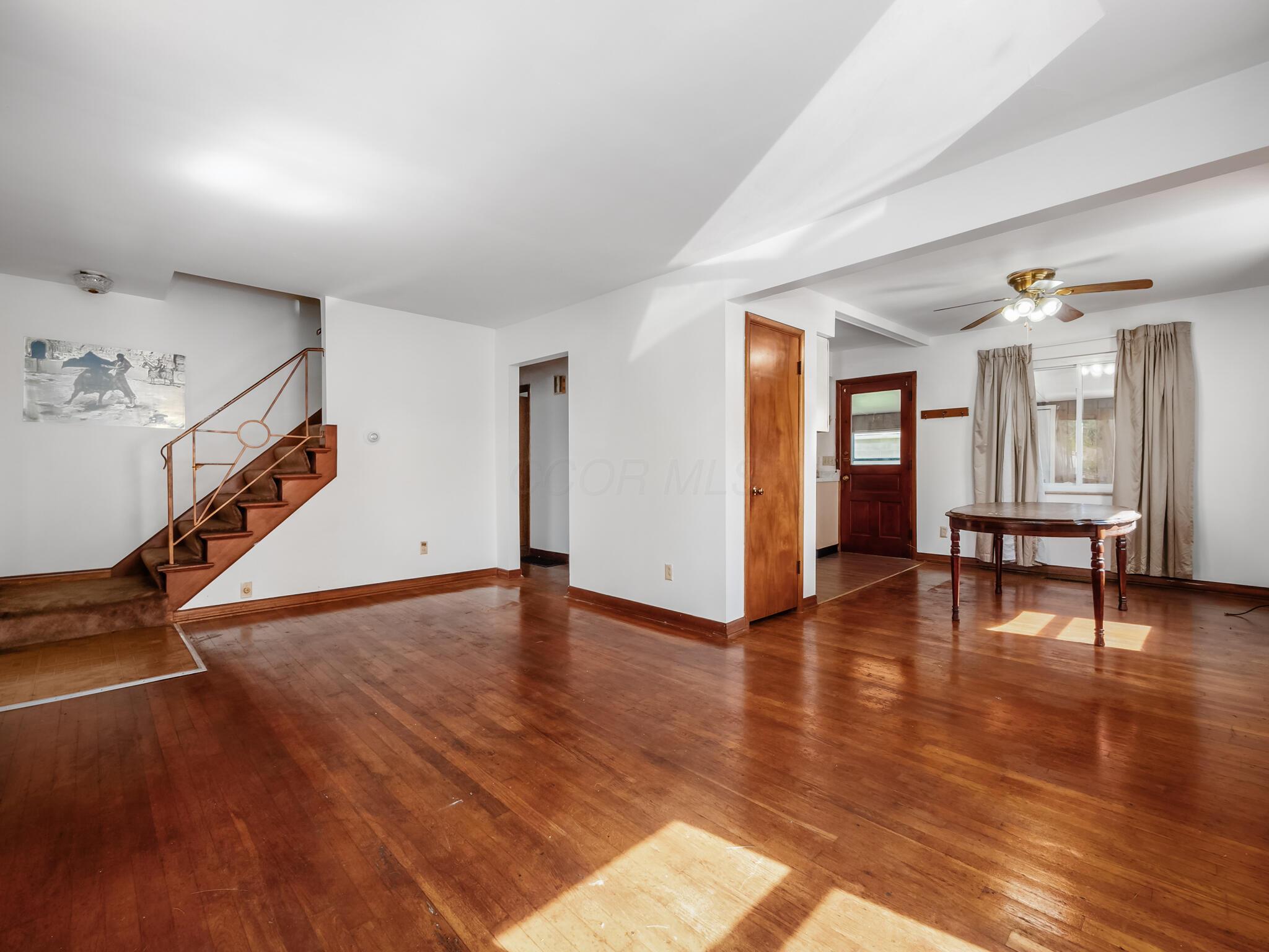Living Room View and Stairwell